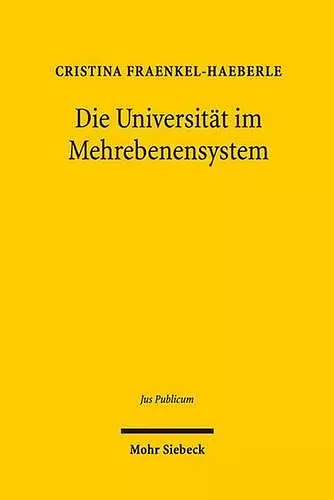 Die Universität im Mehrebenensystem cover