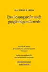 Das Lösungsrecht nach gutgläubigem Erwerb cover