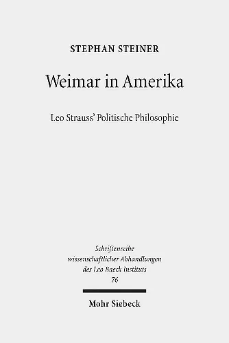 Weimar in Amerika cover