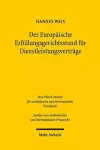 Der Europäische Erfüllungsgerichtsstand für Dienstleistungsverträge cover