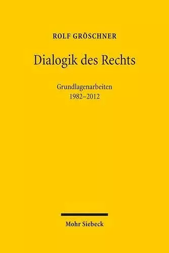 Dialogik des Rechts cover