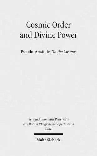 Cosmic Order and Divine Power cover