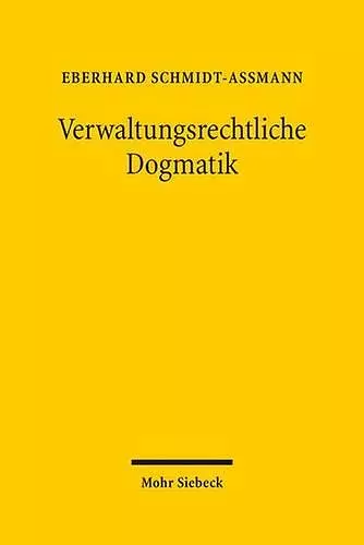 Verwaltungsrechtliche Dogmatik cover