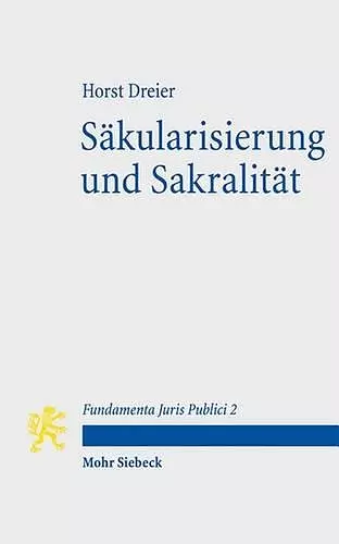 Säkularisierung und Sakralität cover