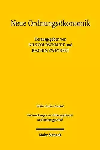 Neue Ordnungsökonomik cover