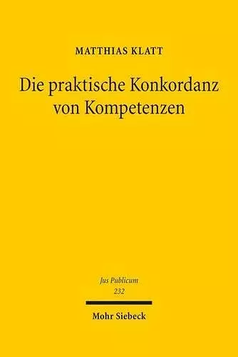 Die praktische Konkordanz von Kompetenzen cover