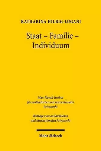 Staat - Familie - Individuum cover