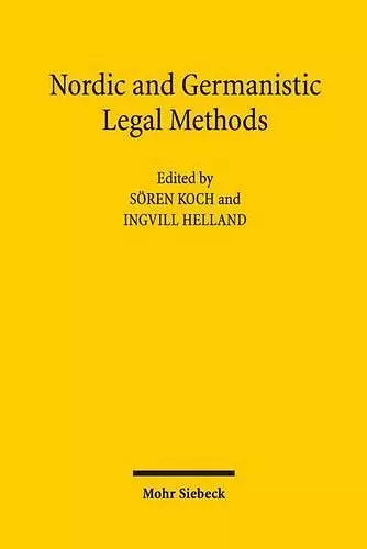 Nordic and Germanic Legal Methods cover