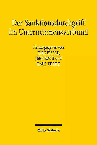 Der Sanktionsdurchgriff im Unternehmensverbund cover