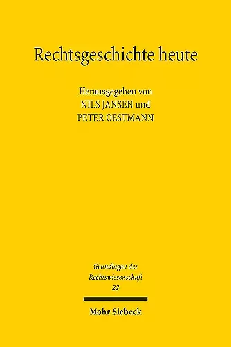 Rechtsgeschichte heute cover