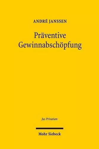 Präventive Gewinnabschöpfung cover