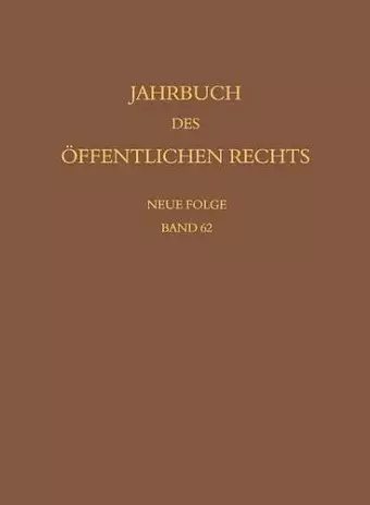 Jahrbuch des öffentlichen Rechts der Gegenwart. Neue Folge cover