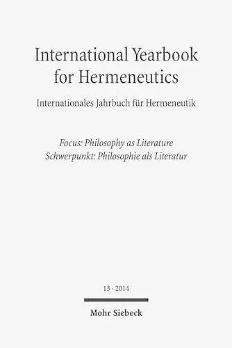 International Yearbook for Hermeneutics / Internationales Jahrbuch für Hermeneutik cover