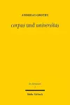 corpus und universitas cover