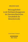 Meinungsfreiheit in der Rechtsprechungspraxis des Interamerikanischen Gerichtshofs für Menschenrechte cover