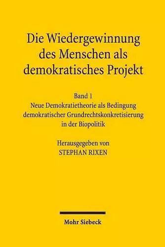 Die Wiedergewinnung des Menschen als demokratisches Projekt cover