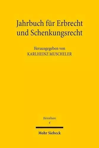 Jahrbuch für Erbrecht und Schenkungsrecht cover