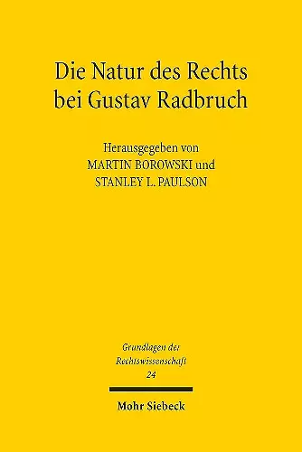 Die Natur des Rechts bei Gustav Radbruch cover