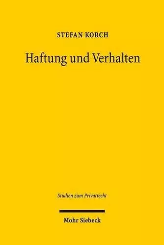 Haftung und Verhalten cover