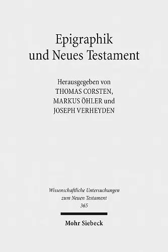 Epigraphik und Neues Testament cover