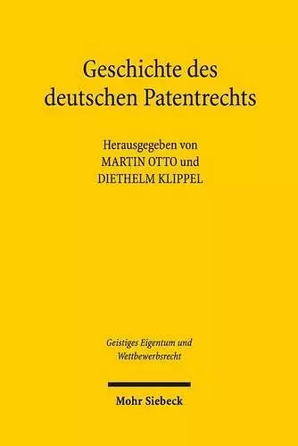 Geschichte des deutschen Patentrechts cover