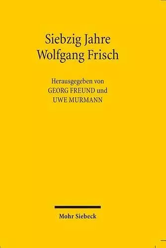 Siebzig Jahre Wolfgang Frisch cover