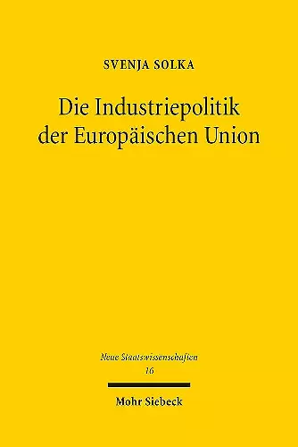 Die Industriepolitik der Europäischen Union cover