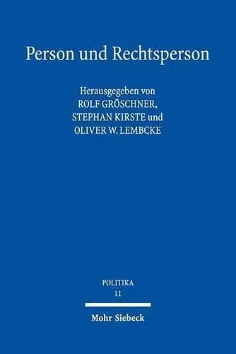 Person und Rechtsperson cover