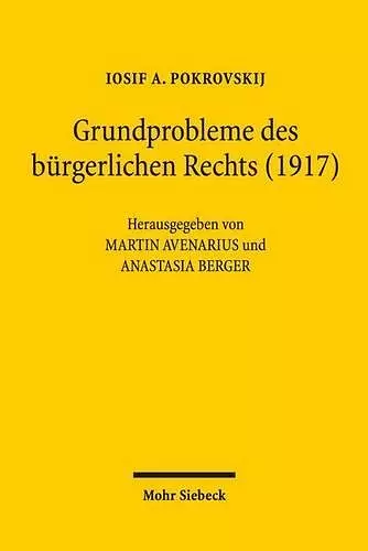 Grundprobleme des bürgerlichen Rechts (1917) cover