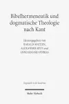 Bibelhermeneutik und dogmatische Theologie nach Kant cover