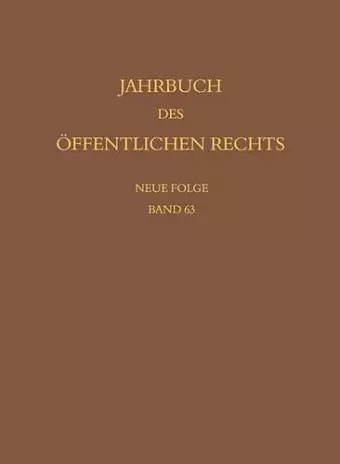 Jahrbuch des öffentlichen Rechts der Gegenwart. Neue Folge cover