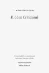 Hidden Criticism? cover