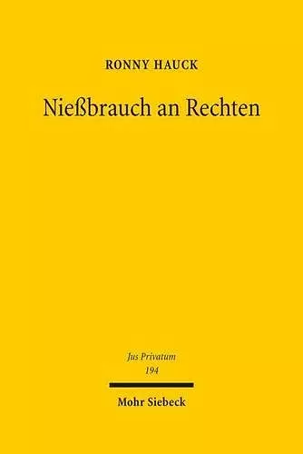 Nießbrauch an Rechten cover