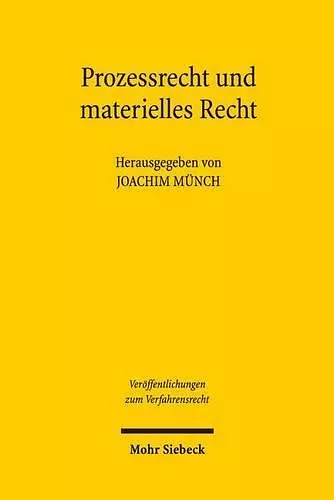 Prozessrecht und materielles Recht cover