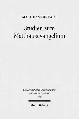 Studien zum Matthäusevangelium cover