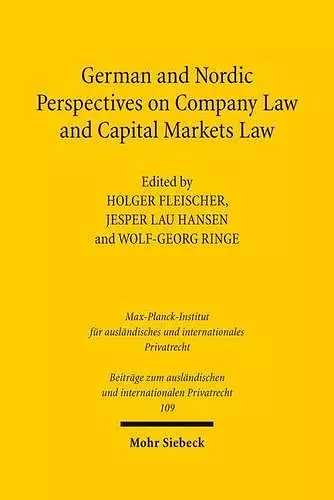 German and Nordic Perspectives on Company Law and Capital Markets Law cover