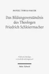 Das Bildungsverständnis des Theologen Friedrich Schleiermacher cover