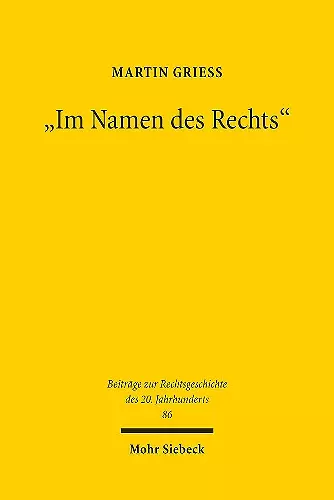 "Im Namen des Rechts" cover