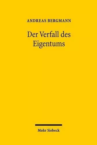 Der Verfall des Eigentums cover