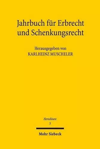 Jahrbuch für Erbrecht und Schenkungsrecht cover