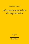 Informationsintermediäre des Kapitalmarkts cover