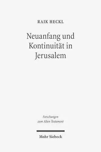 Neuanfang und Kontinuität in Jerusalem cover