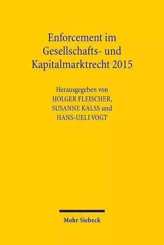 Enforcement im Gesellschafts- und Kapitalmarktrecht 2015 cover