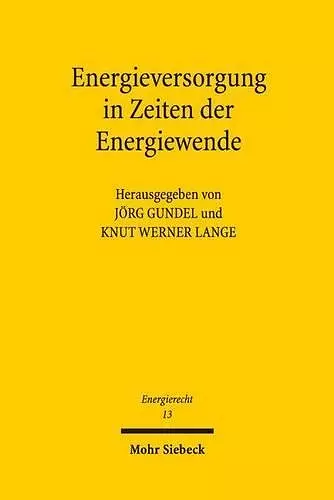 Energieversorgung in Zeiten der Energiewende cover