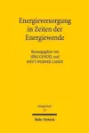 Energieversorgung in Zeiten der Energiewende cover