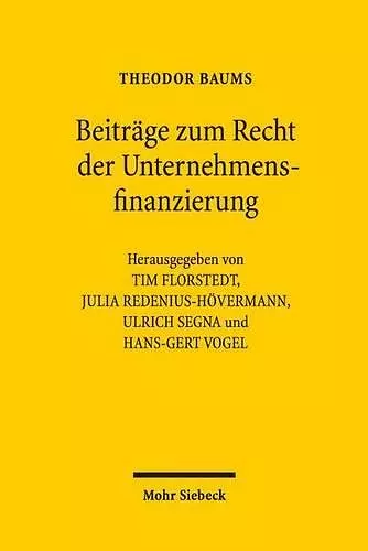 Beiträge zum Recht der Unternehmensfinanzierung cover