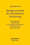 Beiträge zum Recht der Unternehmensfinanzierung cover