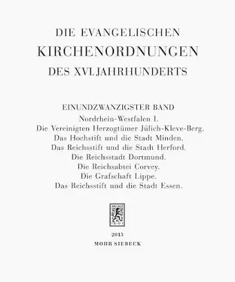 Die evangelischen Kirchenordnungen des XVI. Jahrhunderts cover