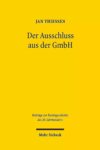 Der Ausschluss aus der GmbH cover