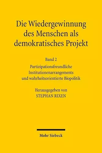 Die Wiedergewinnung des Menschen als demokratisches Projekt cover